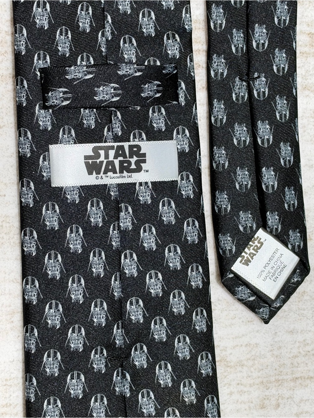 Star Wars Black Tie with Darth Vader Motif
